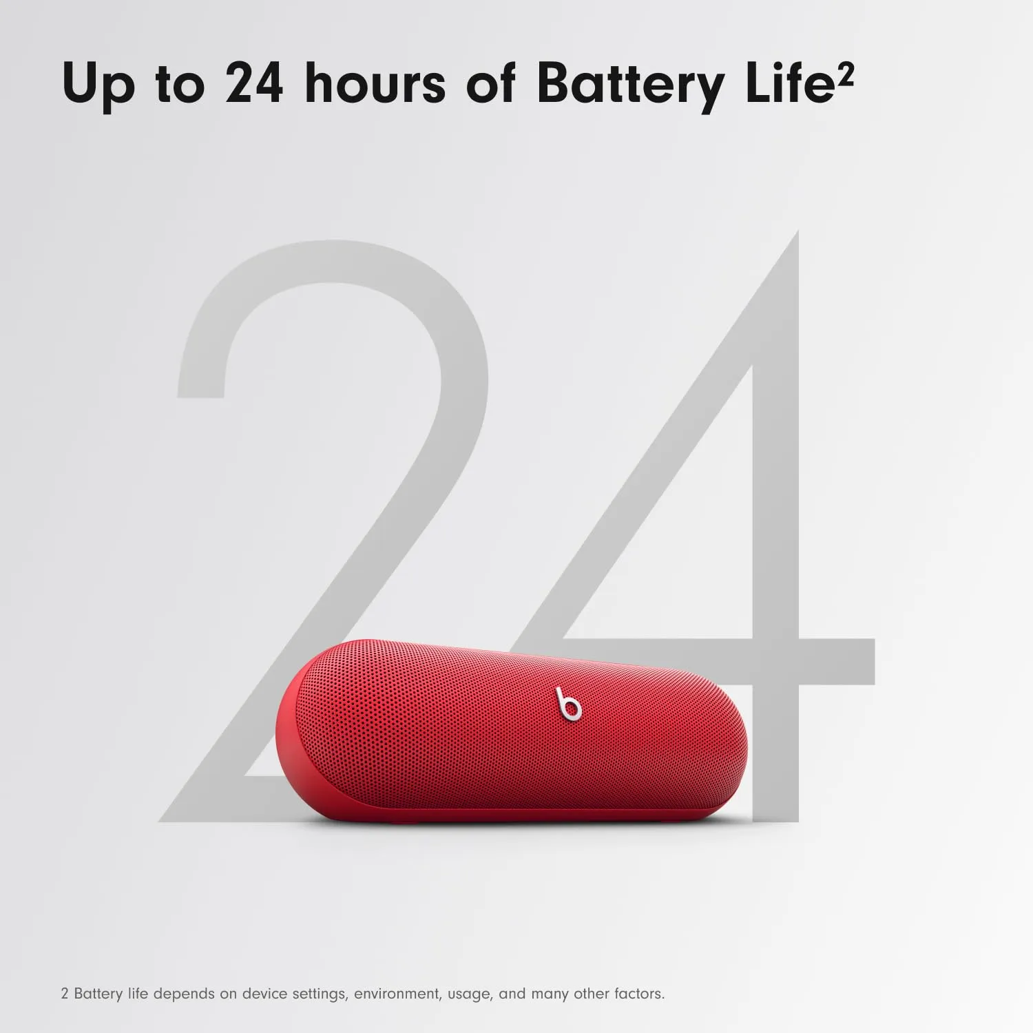 Beats Pill - Wireless Bluetooth Speaker with AppleCare  (2 Years) - Statement Red