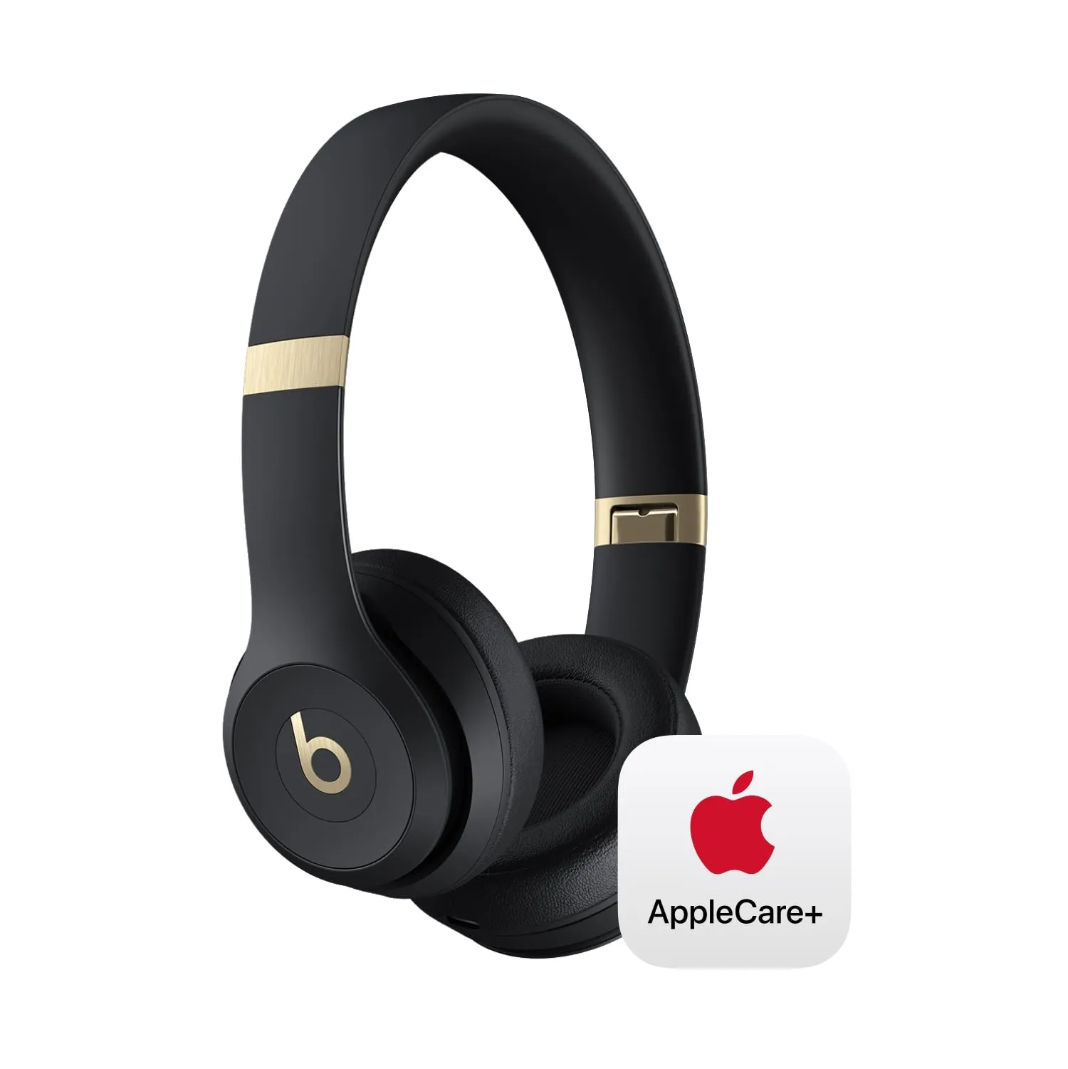 Beats Solo 4 -Wireless Bluetooth on Ear Headphones with AppleCare  (2 Years) - Black & Gold