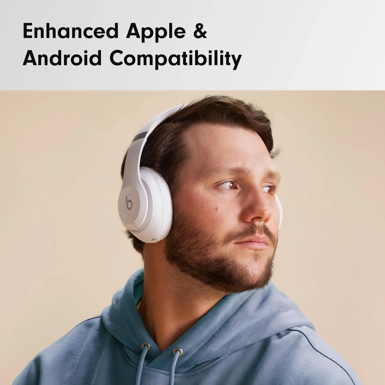 Beats Studio Pro - Wireless Bluetooth Noise Cancelling Headphones - Personalized Spatial Audio, USB-C Lossless Audio, Apple & Android Compatibility, Up to 40 Hours Battery Life - Matte White