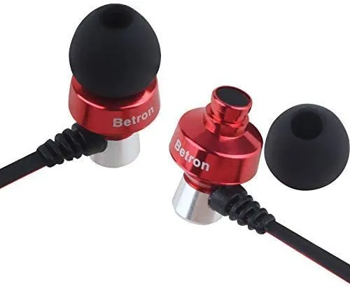 Betron DC950 Noise Isolating Earphone Powerful Bass Replaceable Earbuds iPhone Android Devices