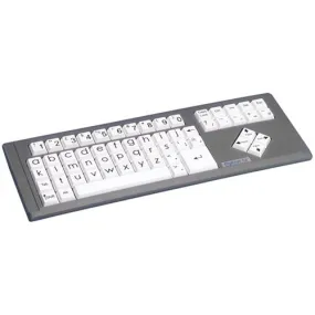 BigKeys LX Large Key Keyboard with White Keys and Lower Case ABC Layout