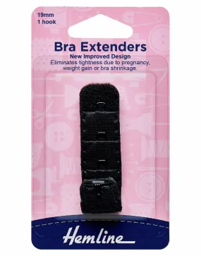 Black Bra Extender, 1 Hook