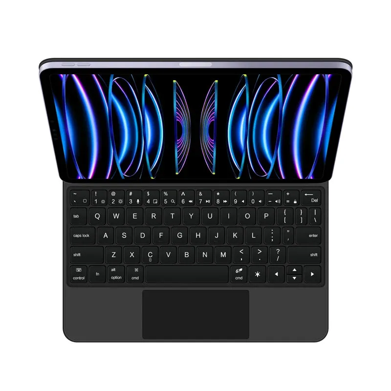 Blacklight Magic Keyboard for iPad Pro 11 12.9 10th 2022 2021 2020 2018 Air 5 4 10.9 Tablet Case German Spanish Arabic Keyboard