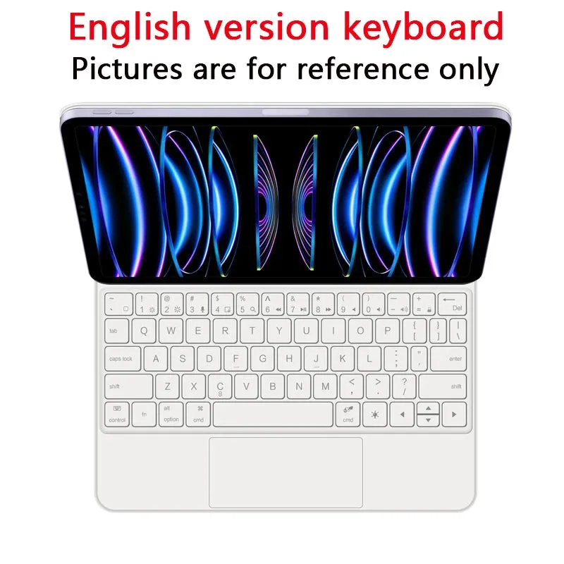 Blacklight Magic Keyboard for iPad Pro 11 12.9 10th 2022 2021 2020 2018 Air 5 4 10.9 Tablet Case German Spanish Arabic Keyboard