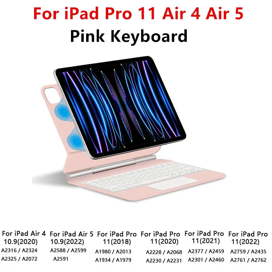 Blacklight Magic Keyboard for iPad Pro 11 12.9 10th 2022 2021 2020 2018 Air 5 4 10.9 Tablet Case German Spanish Arabic Keyboard