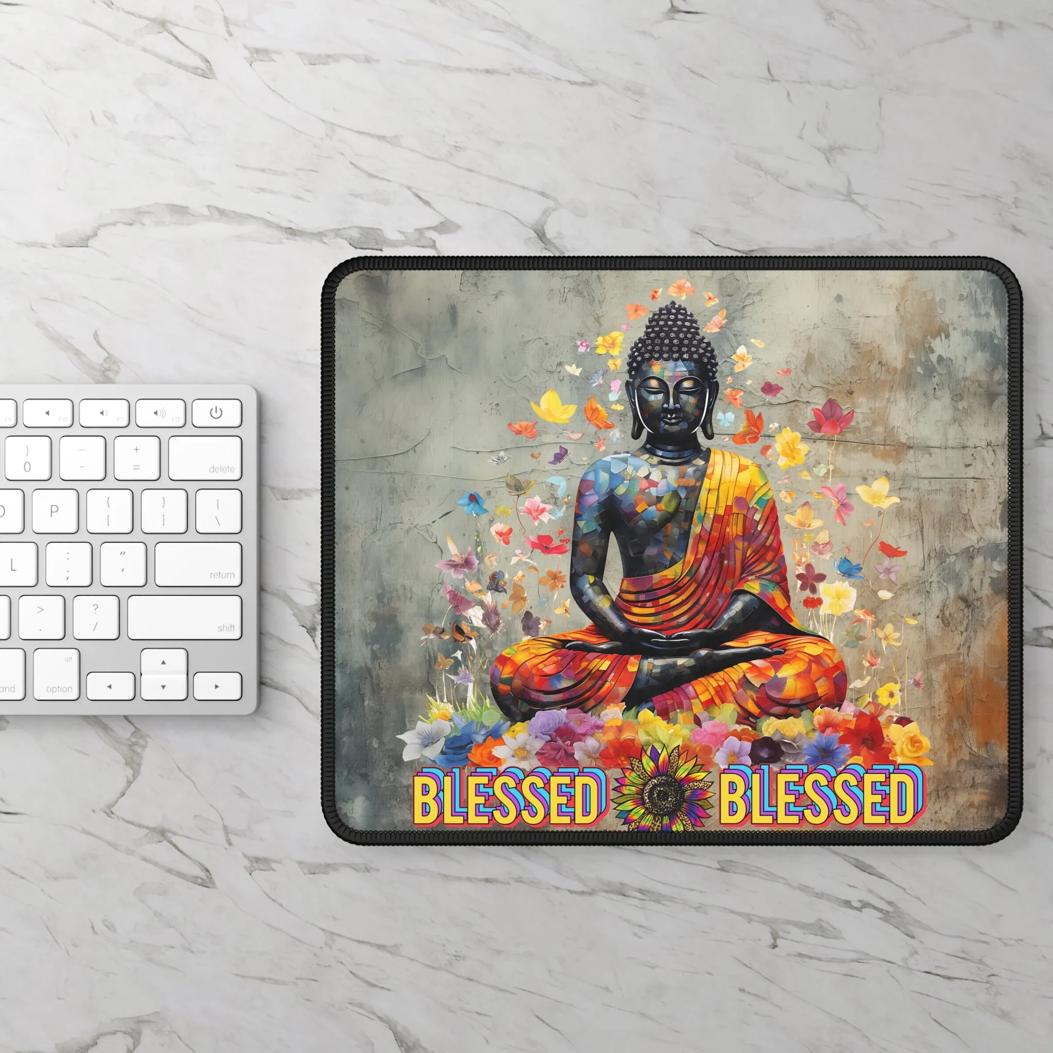 Blessed Yoga Mouse Pad, Unique Gift For Meditation And Yoga Lover, Cute Yoga Mouse Pad, Mindful Yoga Gift, Yoga lover Mouse Pad, Yoga Instructor Gift, Gift For Yoga lovers, Gift For Yogi.