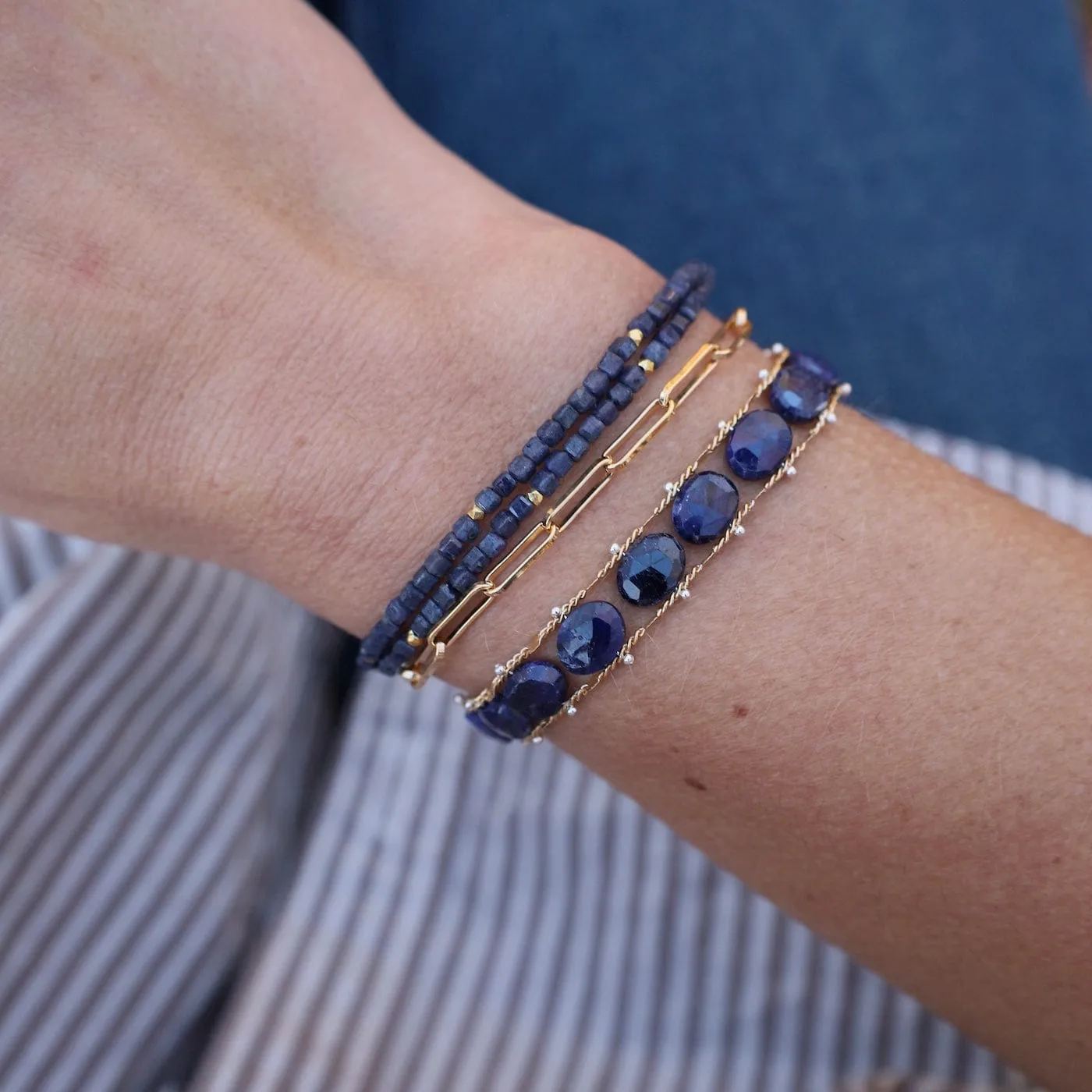 Blue Sapphire Solara Bracelet