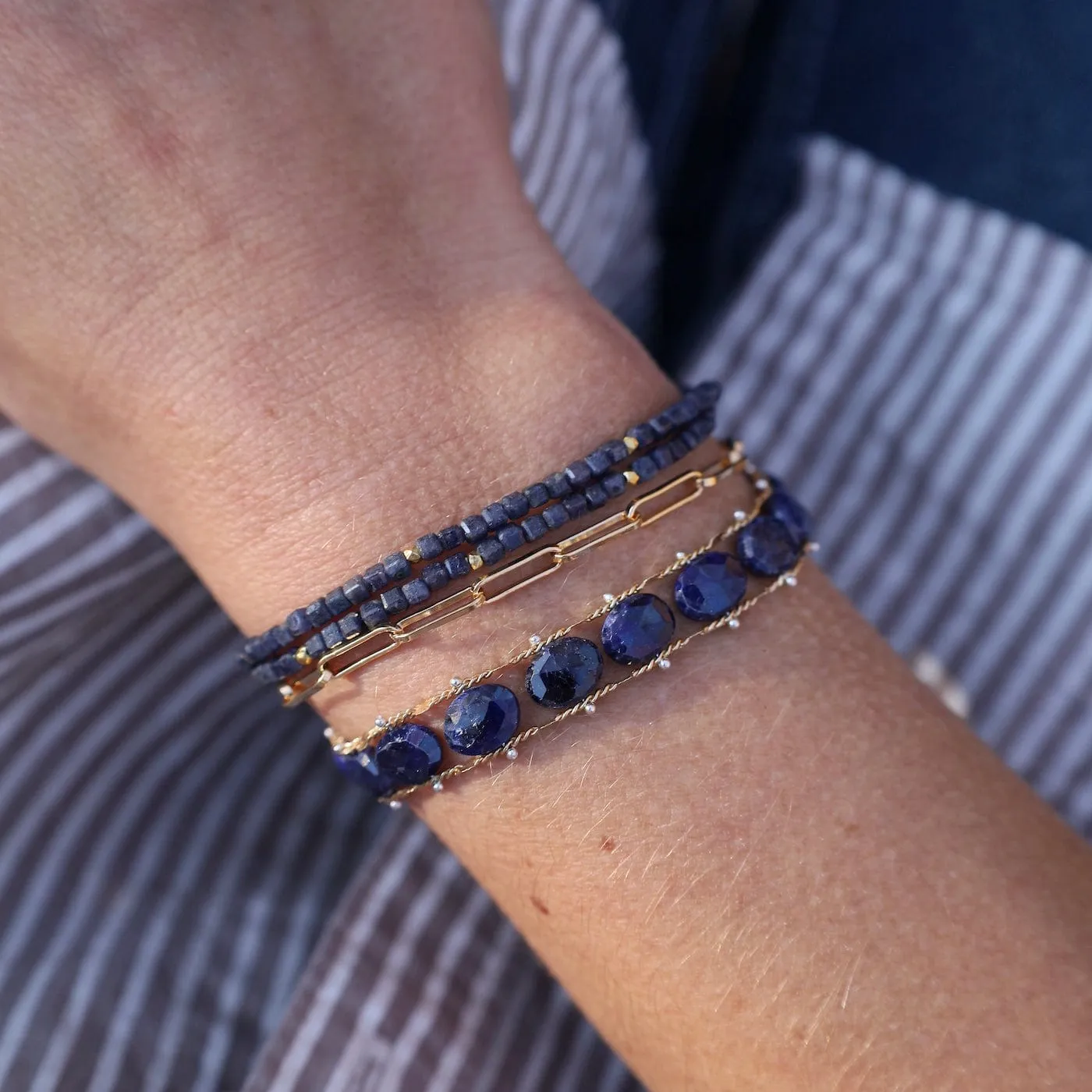 Blue Sapphire Solara Bracelet