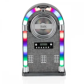 Bluetooth Fabric Tabletop CD Jukebox with FM Radio