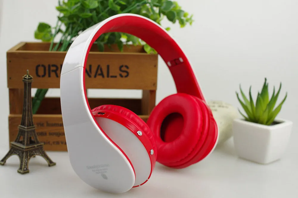 Bluetooth Headphones Headband Headsets Support TF card FM Radio Hands-Free MP3 Player Super Bass HiFi Sound