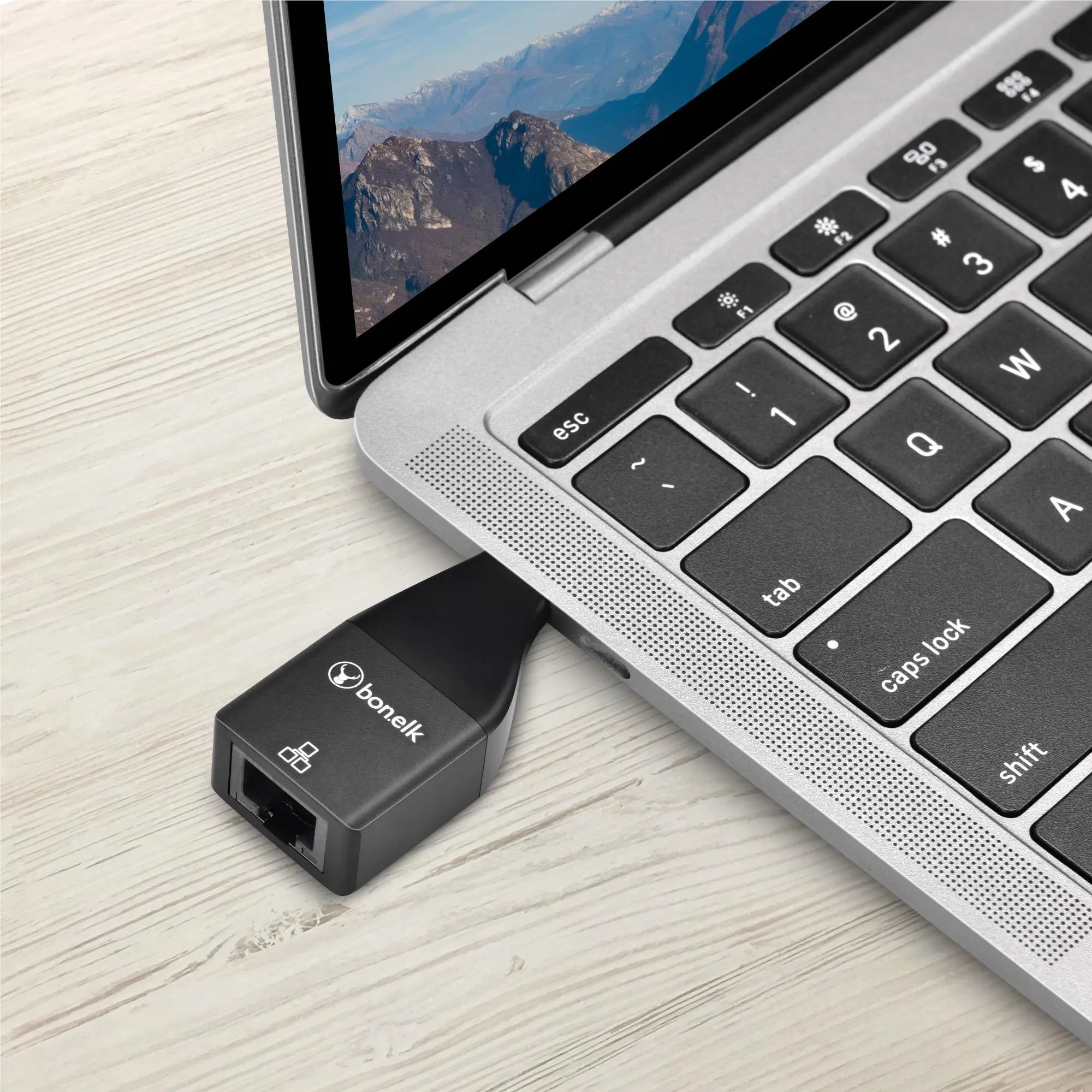 Bonelk USB-C to Ethernet Adapter (Black)