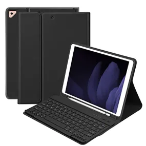 BQSS Keyboard Case,Wireless Magnetic Detachable Keyboard for iPad 9th/8th/7th, for iPad Air 3rd Gen Stand Tablet Cover with Built-in Pencil Holder(Black)