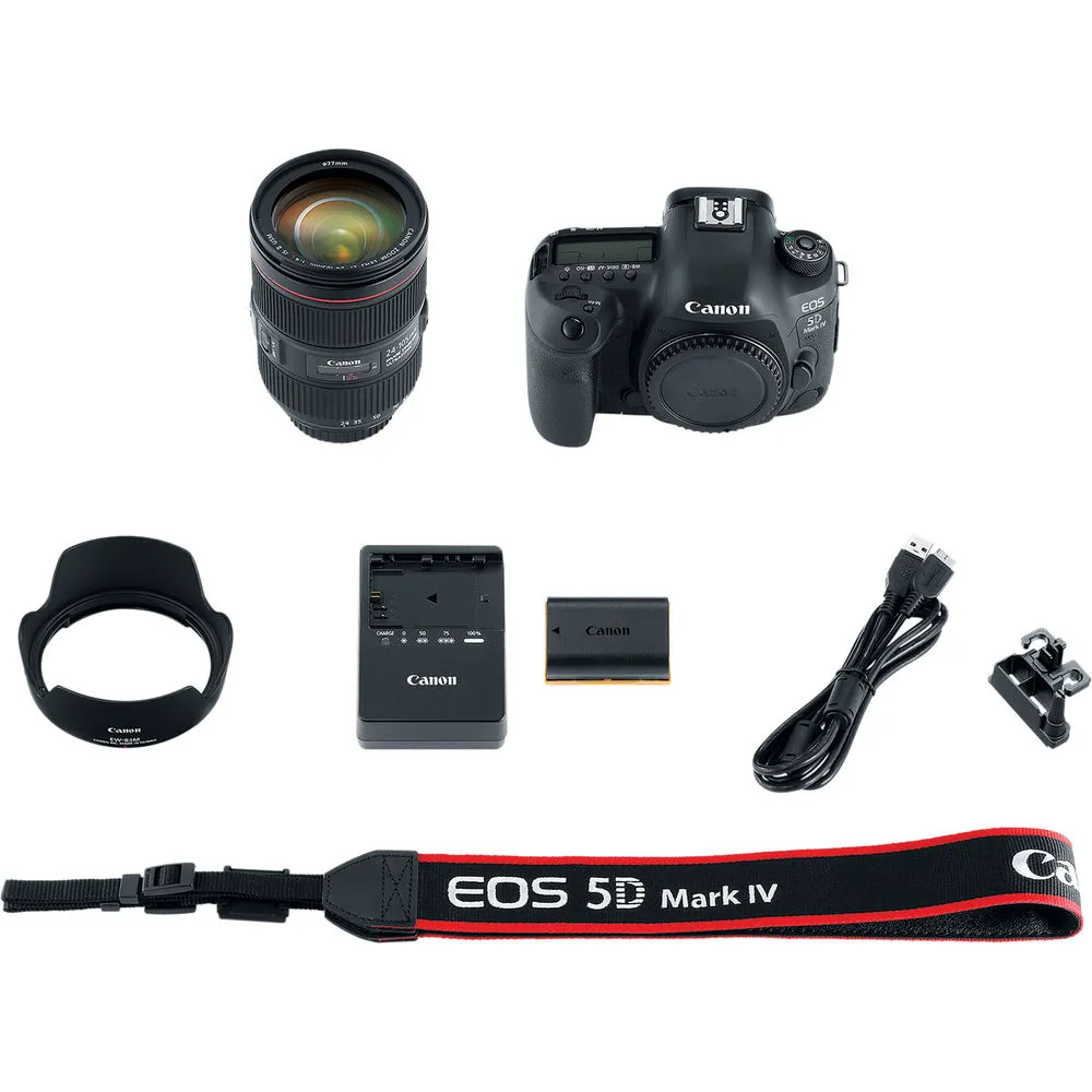 Canon EOS 5D Mark IV Camera W/ 24-105mm f/4L II Lens 1483C010  - Advanced Bundle