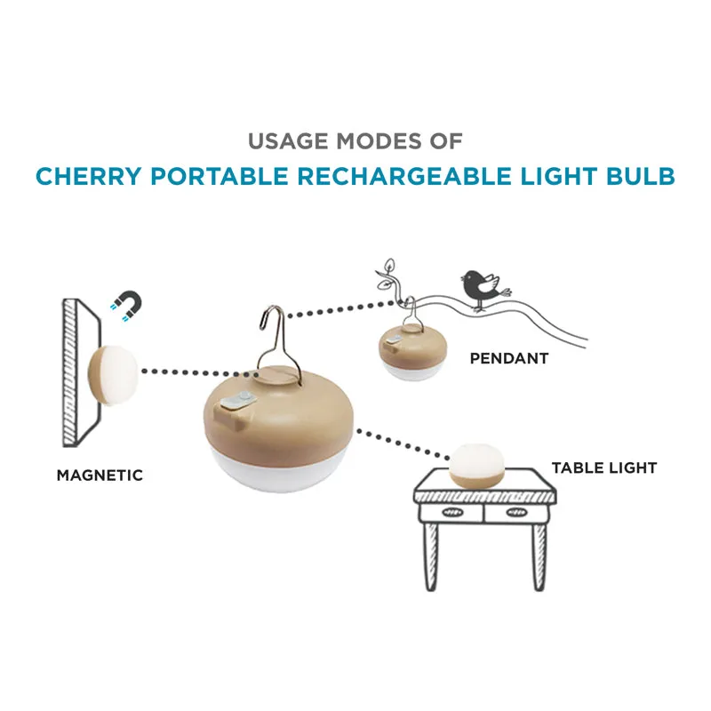 CHERRY portable rechargeable light bulb