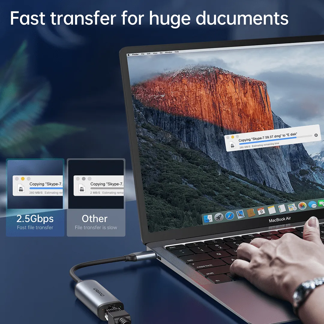 CHOETECH USB-C to Gigabit 2.5G Ethernet Adapter