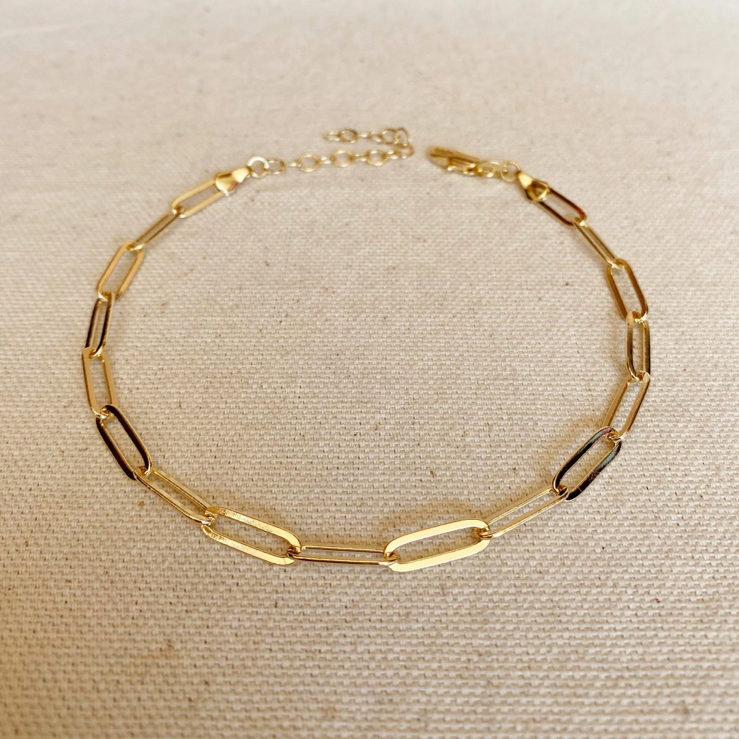 CLASSIC PAPERCLIP CHAIN ANKLET | GOLD FILLED