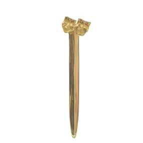 Comedy & Tragedy Letter Opener Gold