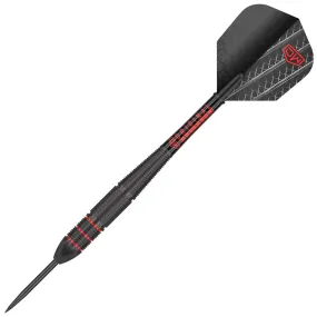 Dart World Charger Black Coated Steel Tip Darts - 25gm