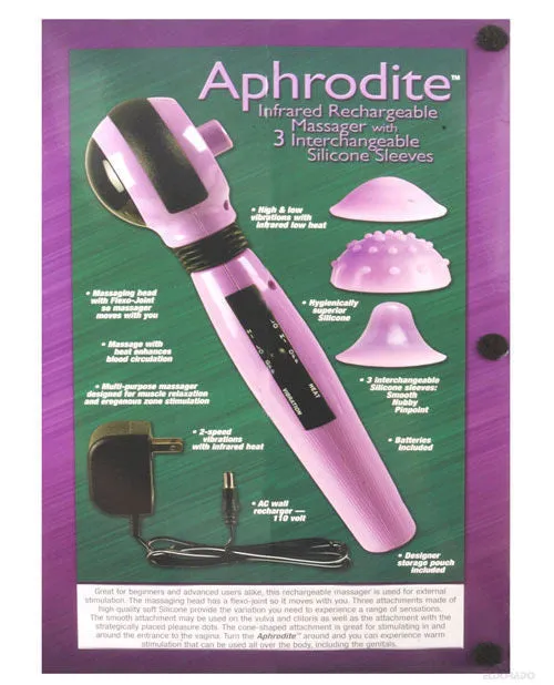 Dr. Laura Berman Intimate Basics Aphrodite Infrared Rechargeable Massager w/3 Sleeves