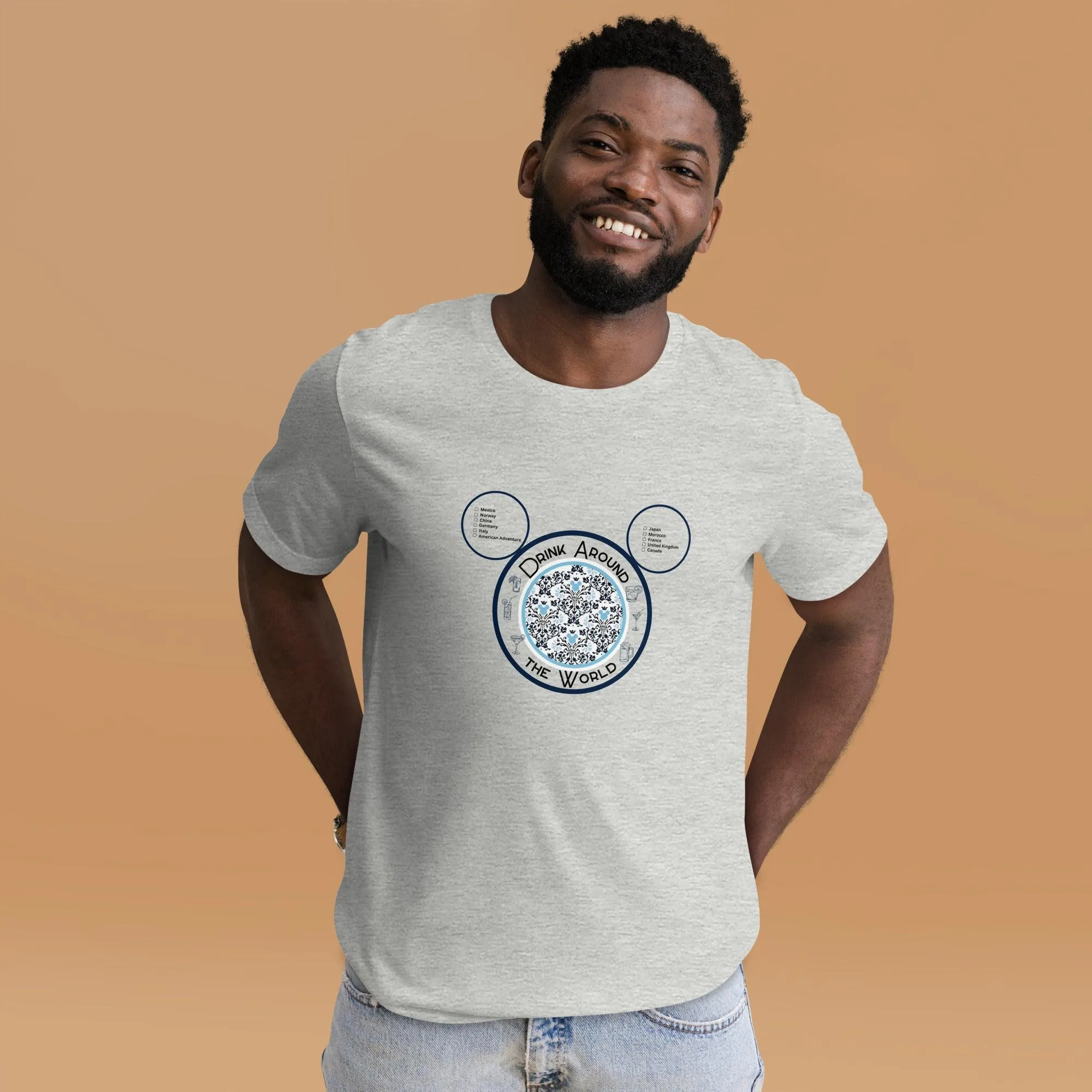 Drinking Around the World - Checklist - Unisex t-shirt