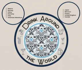 Drinking Around the World - Checklist - Unisex t-shirt