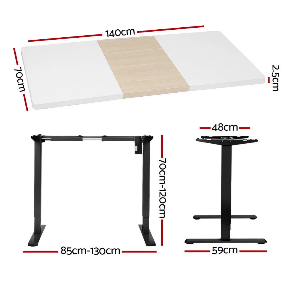 Dual-Motor Adjustable Standing Desk 140CM - Artiss