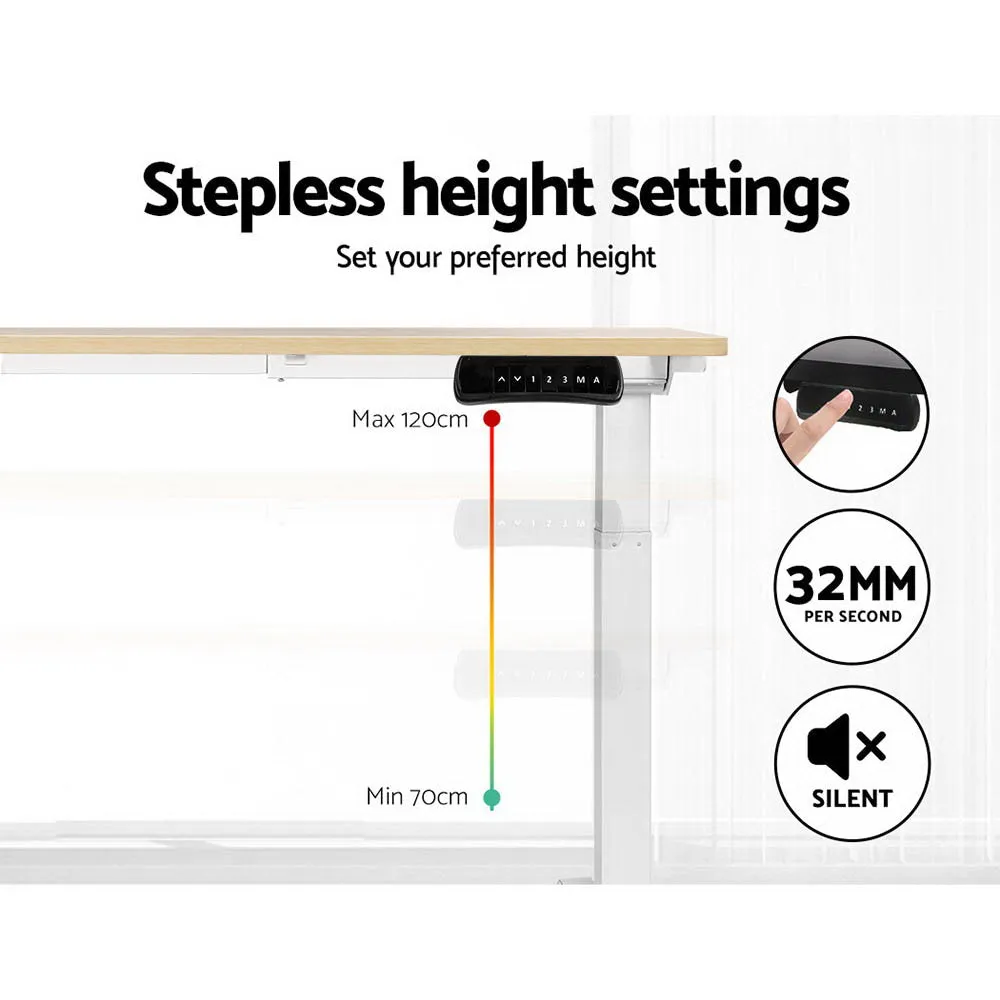 Dual Motor Adjustable Standing Desk Frame & Desktop Set - Artiss