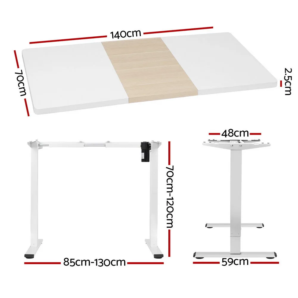 Dual-Motor Electric Height Adjustable Standing Desk 140cm - Artiss