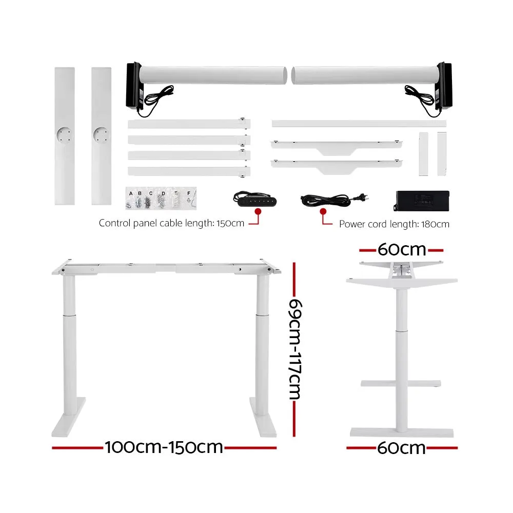 Dual Motor Height-Adjustable Standing Desk 120CM - Artiss