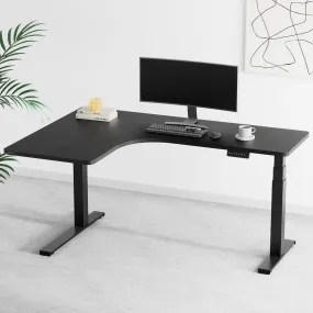 Dual-Motor L-Shaped Standing Desk 160CM Black - Artiss