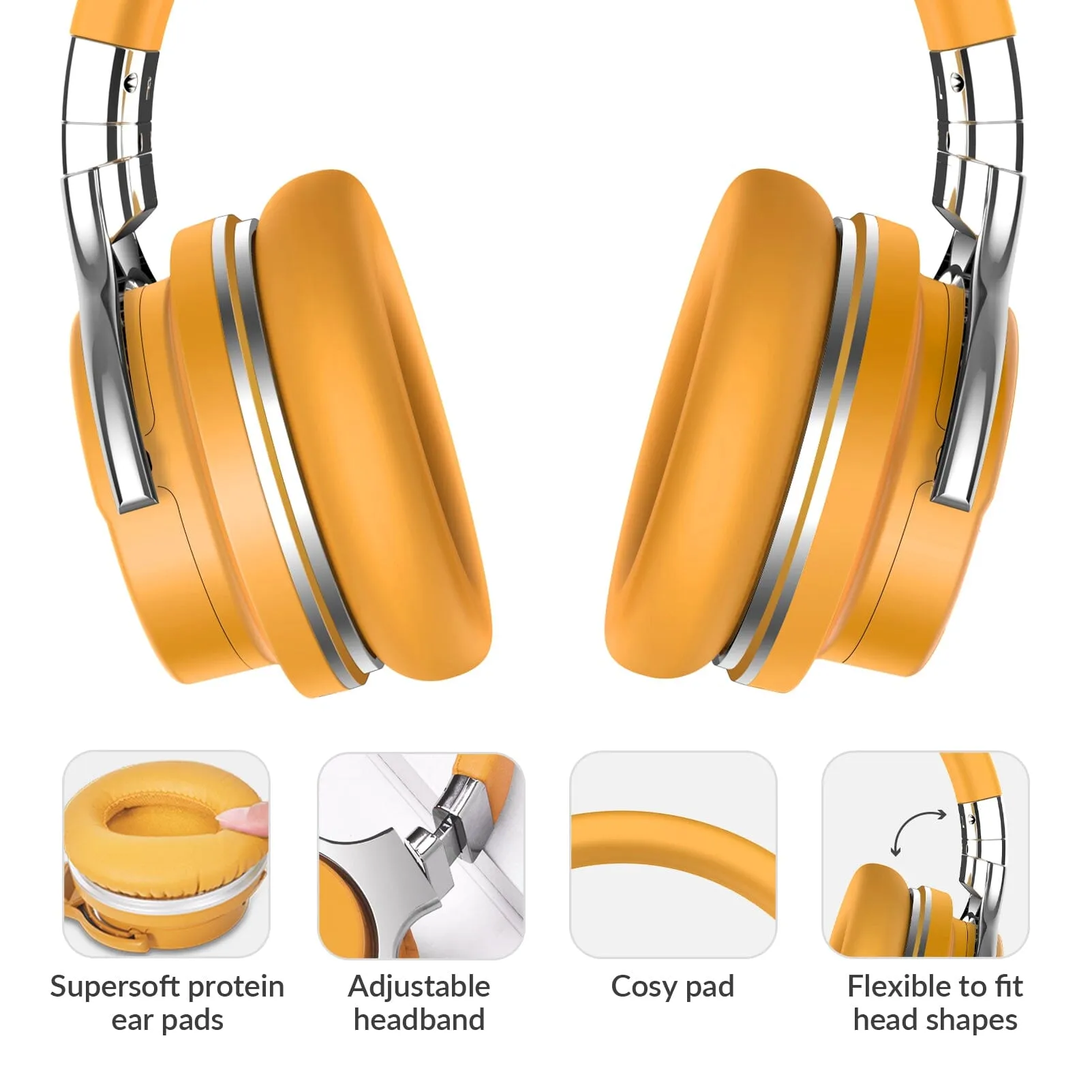 E7 Active Noise Cancelling Bluetooth Over-ear Headphones