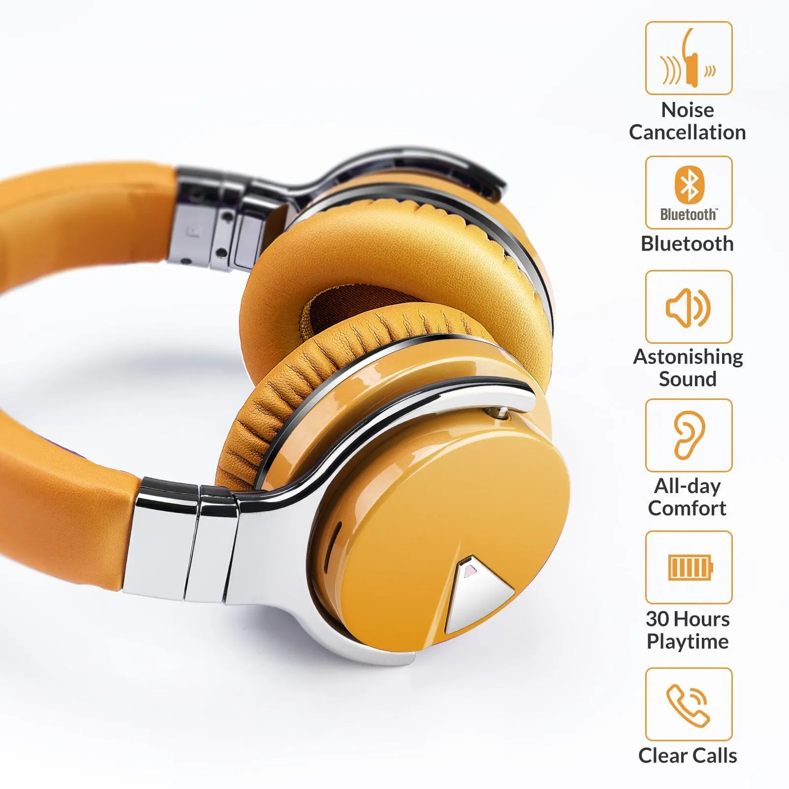 E7 Active Noise Cancelling Bluetooth Over-ear Headphones