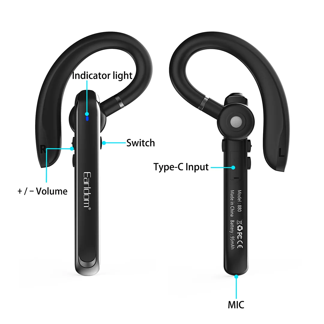 Earldom Single Earpiece Bluetooth Headset