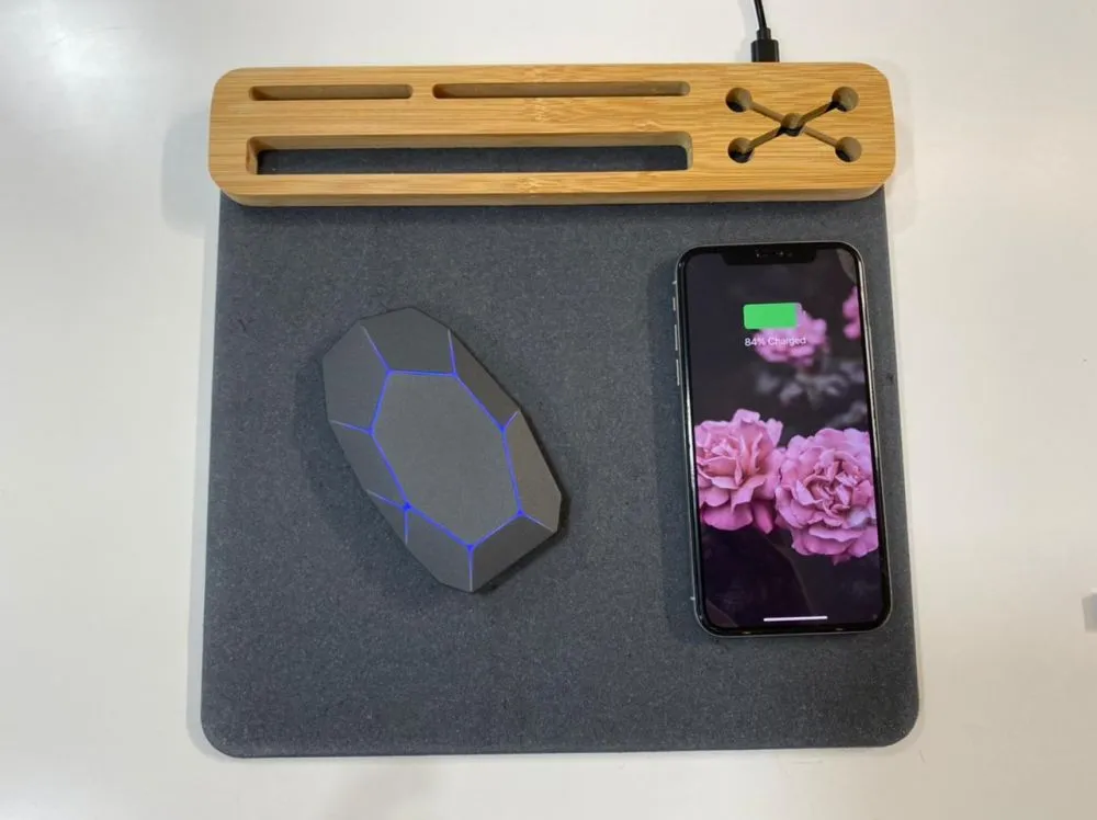 Eco Wireless Bamboo Mouse pad