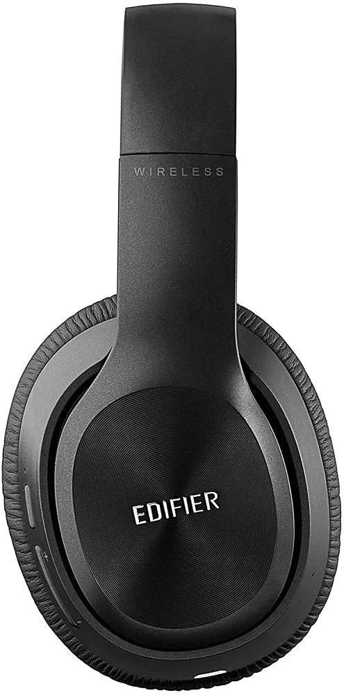 Edifier W820BT Bluetooth Headphones - Foldable Wireless Headphone with 80-Hour Long Battery Life (Black)