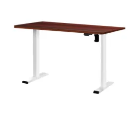 Electric Standing Desk Motorised Sit Stand Desks Table White Walnut 140cm