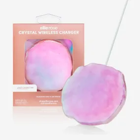 Ellie Rose - Wireless Charger - Rose Quartz Crystal Holographic