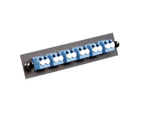 Fiber Adapter Panel, Single Mode, 6 LC/UPC Duplex Couplers