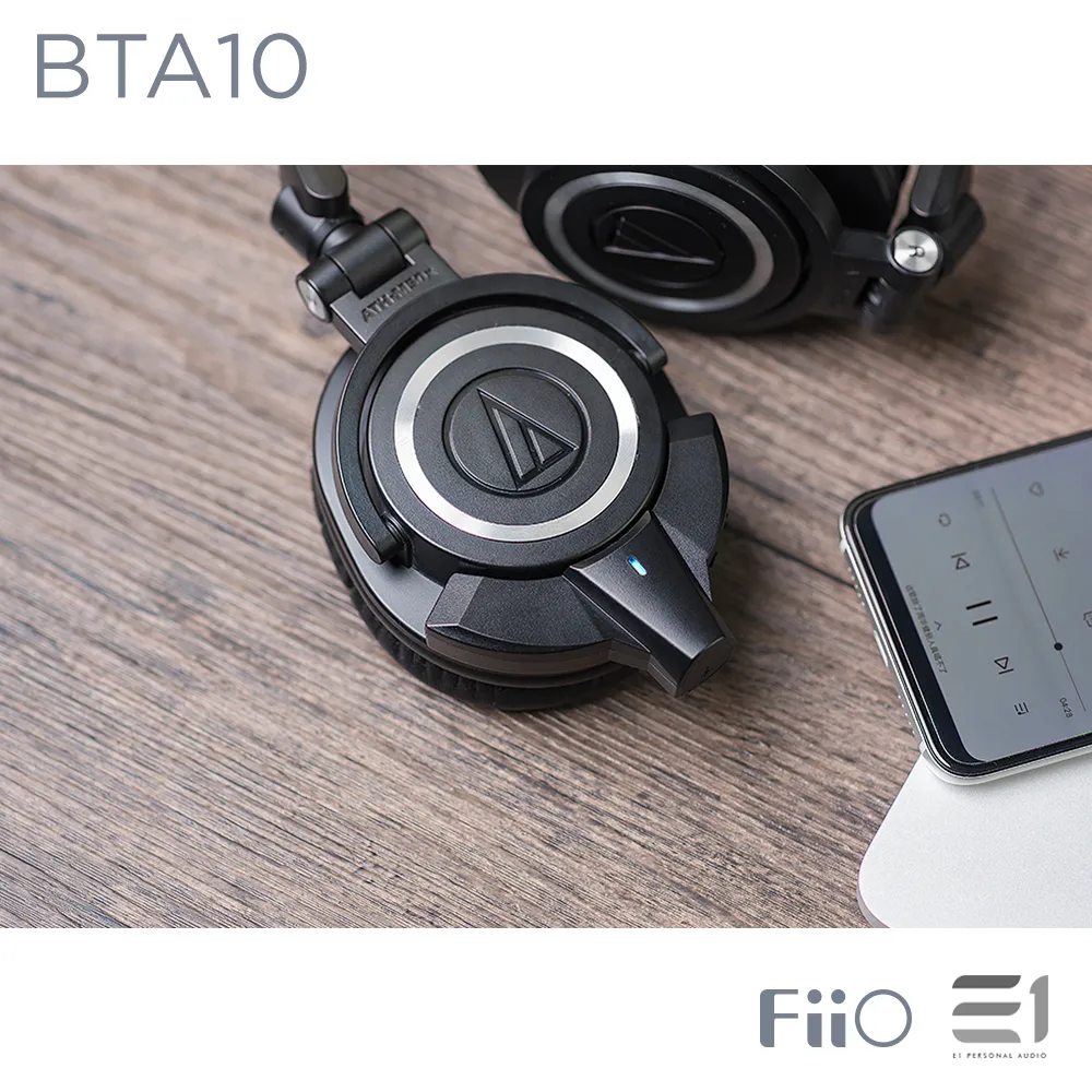 FiiO BTA10 Bluetooth Adaptor for Audio-Technica ATH-M50x and ATH-MSR7