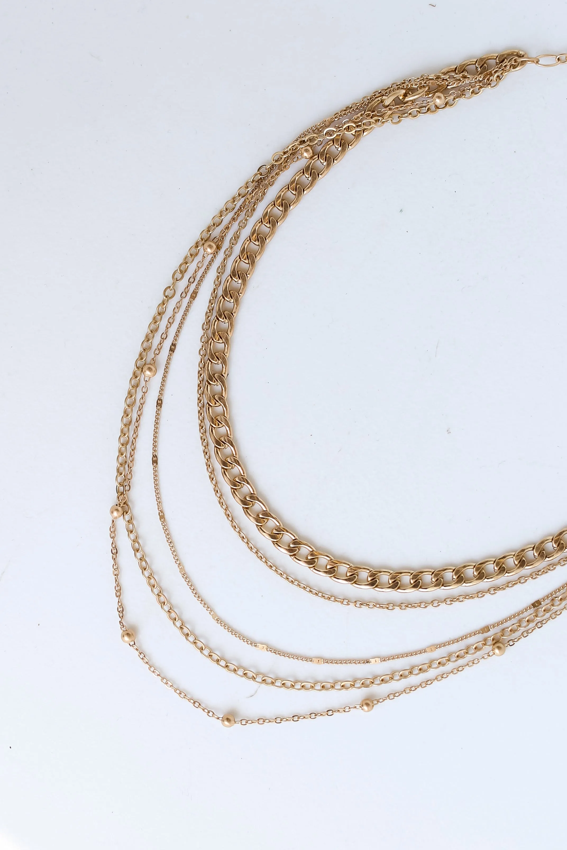 FINAL SALE - Ashley Gold Chain Layered Necklace