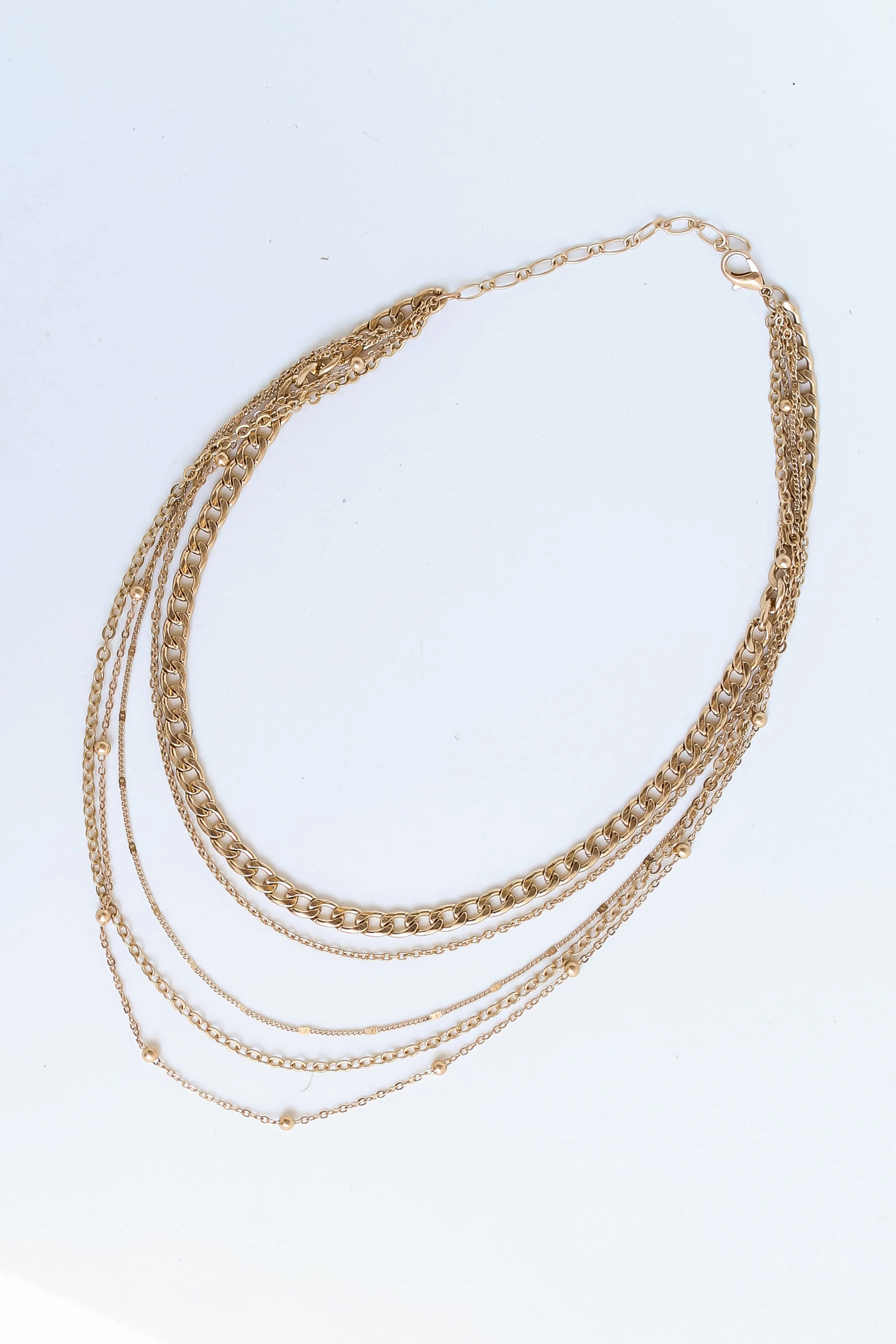 FINAL SALE - Ashley Gold Chain Layered Necklace