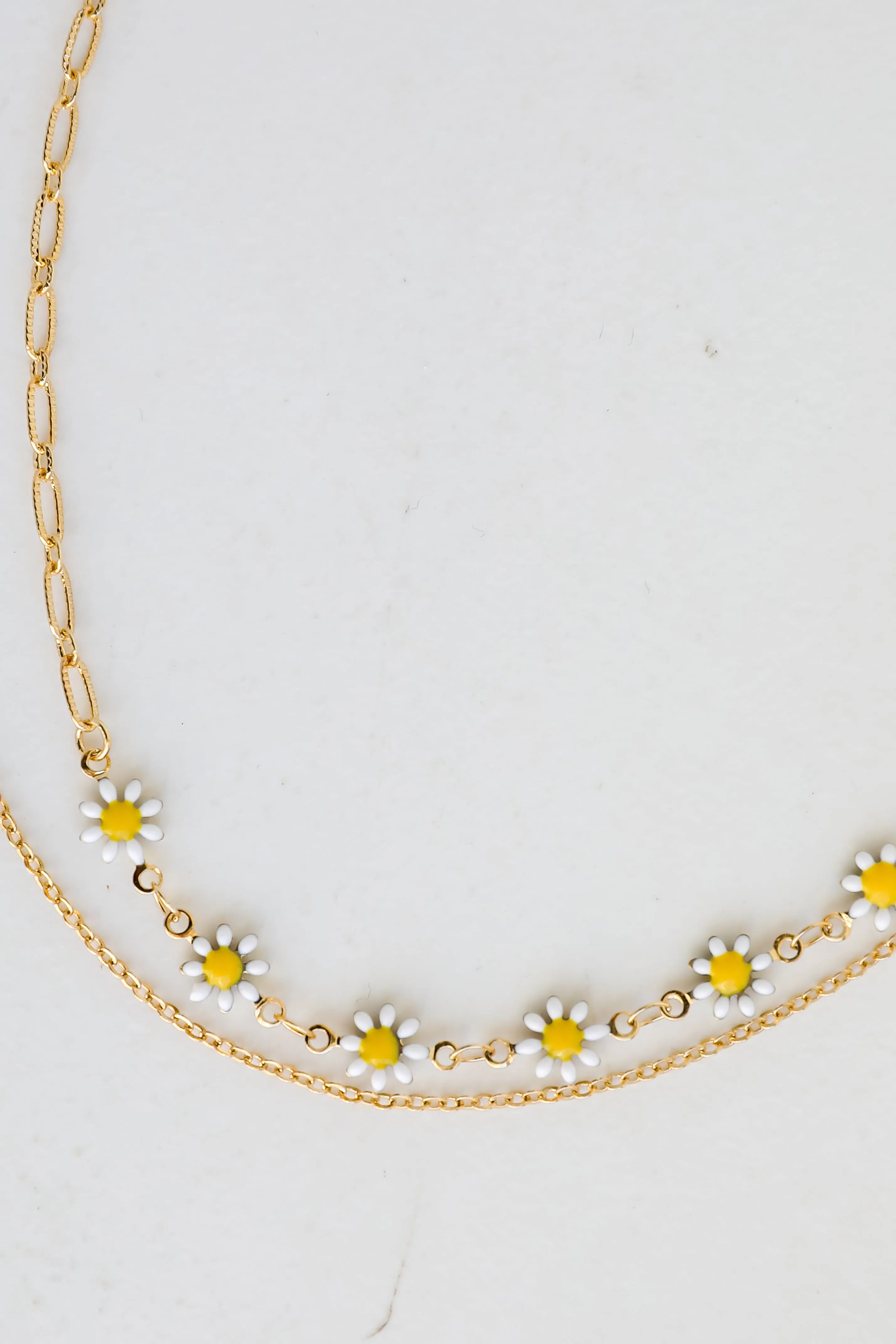 FINAL SALE - Bridget Gold Flower Charm Layered Necklace