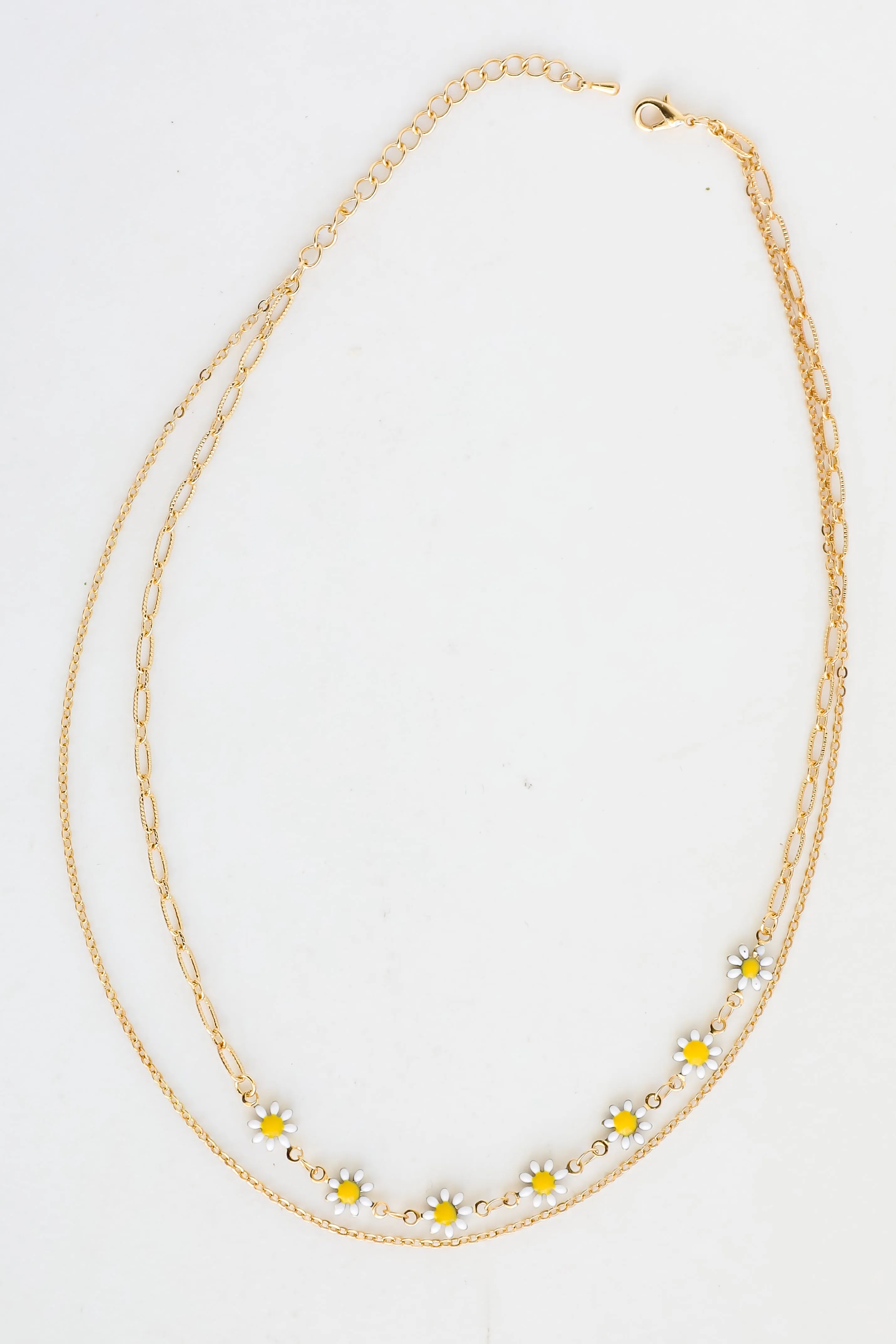 FINAL SALE - Bridget Gold Flower Charm Layered Necklace