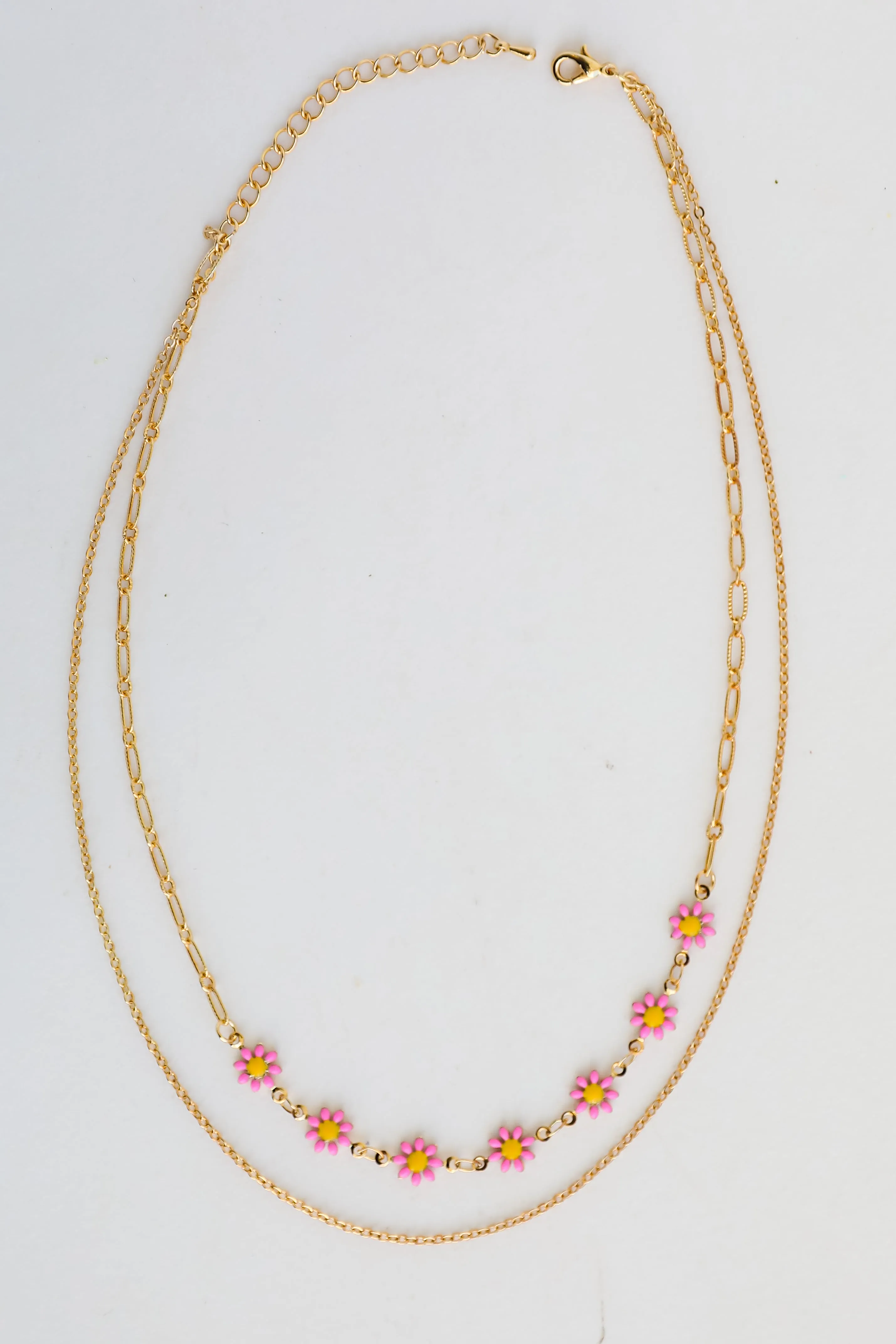 FINAL SALE - Bridget Gold Flower Charm Layered Necklace