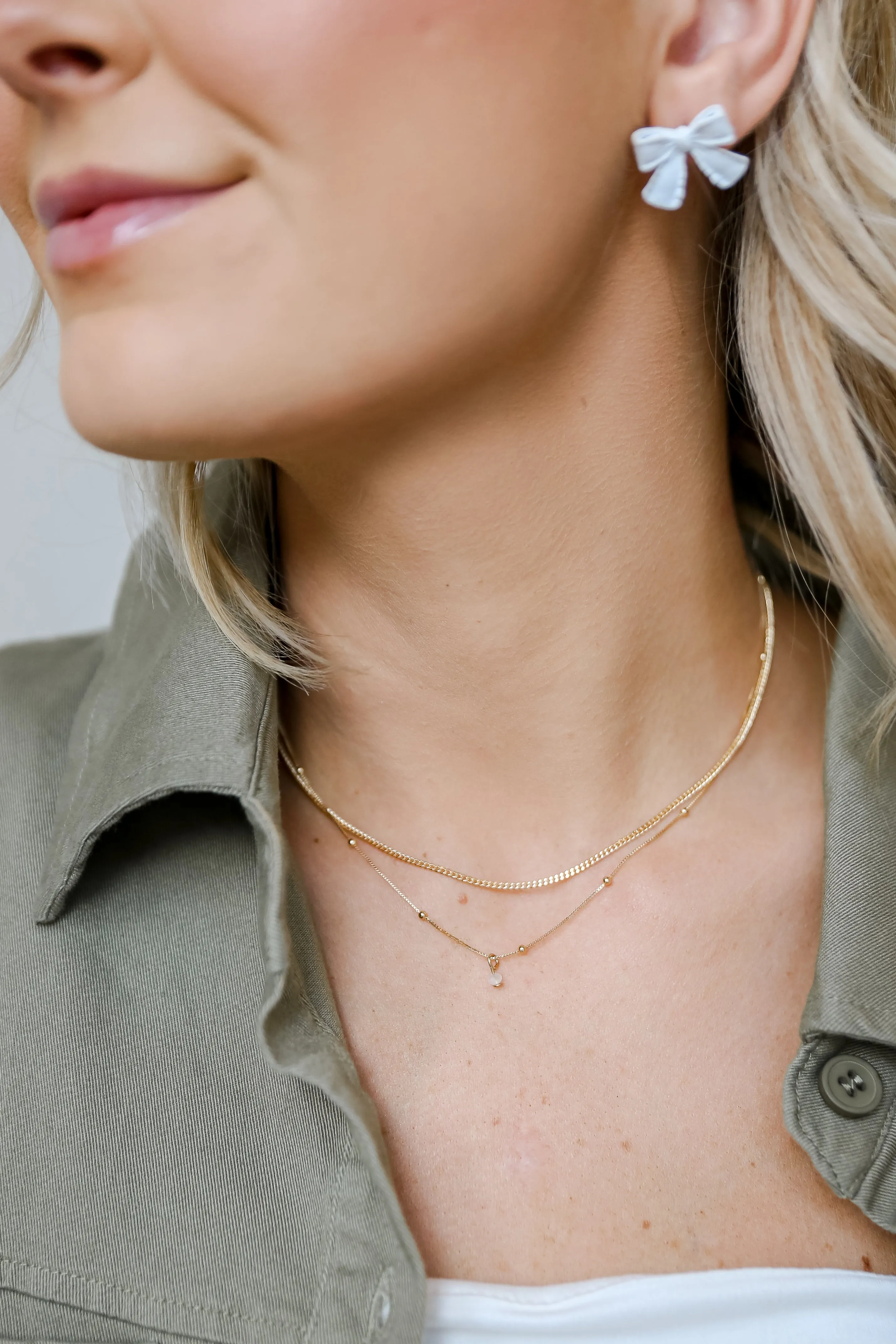 FINAL SALE - Eleanor Gold Layered Chain Necklace