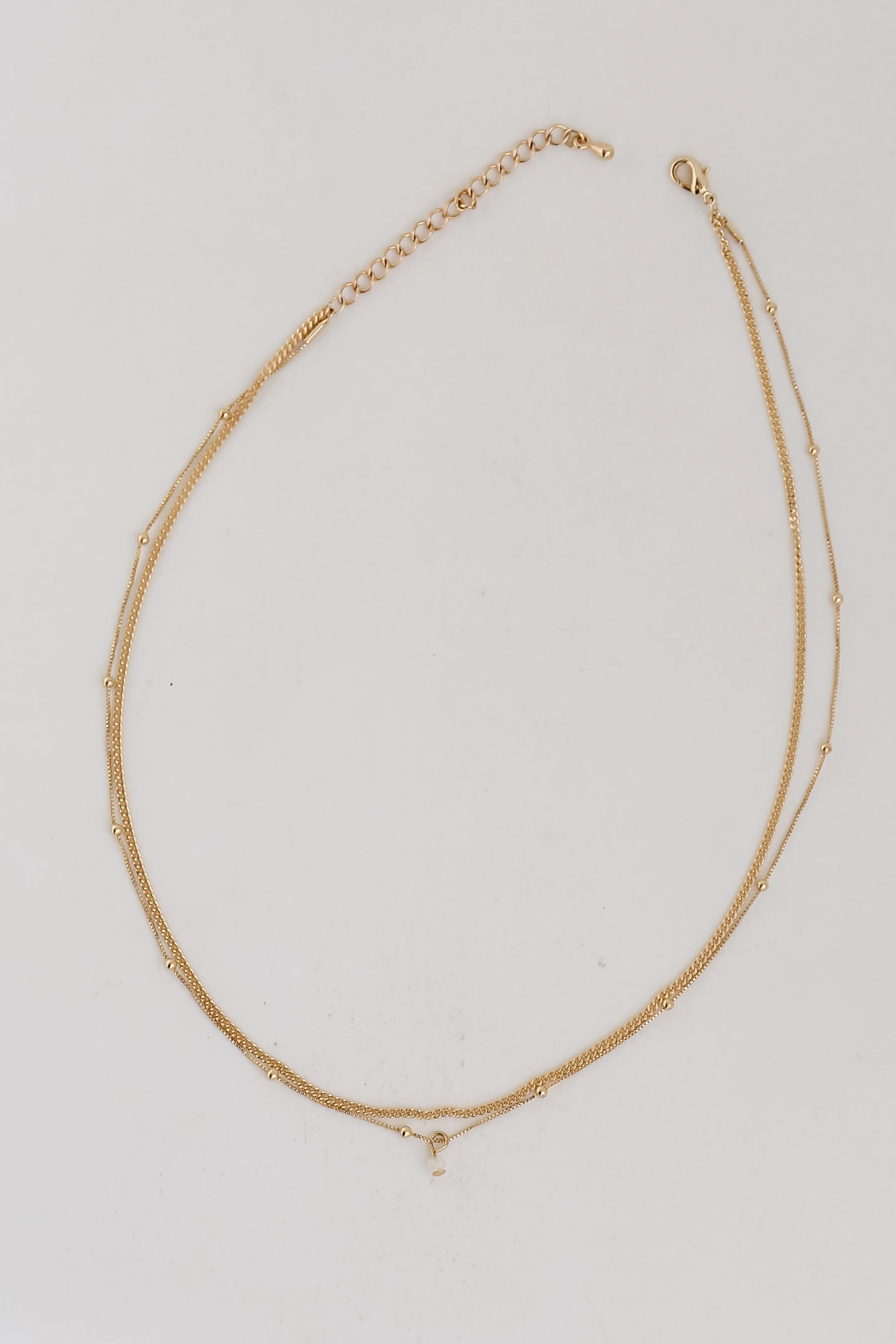 FINAL SALE - Eleanor Gold Layered Chain Necklace