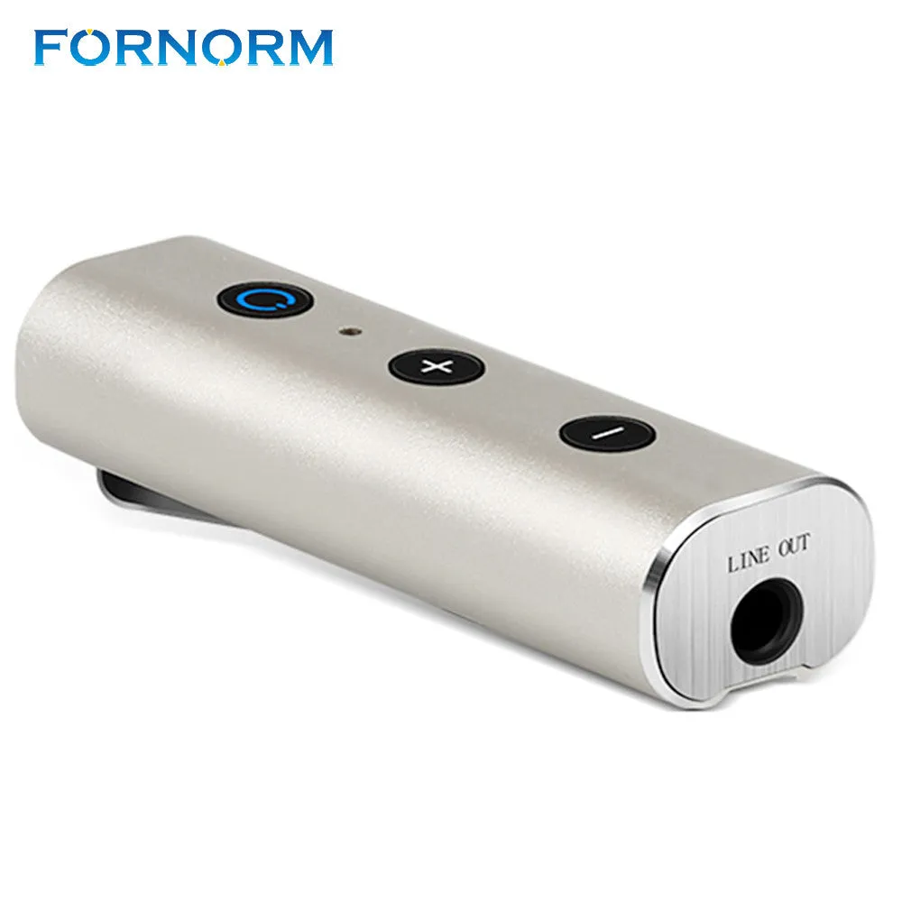 FORNORM Bluetooth Headphones Receiver Adapter Earphone Aluminum Audio Wireless Adapter With Mic For 3.5mm Jack Headphones