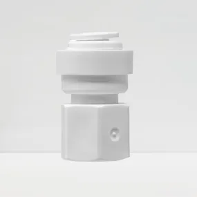 (FREE) 1/4" Quick Connect x 7/16" Comp Faucet Adapter Fitting. White, NSF certified.