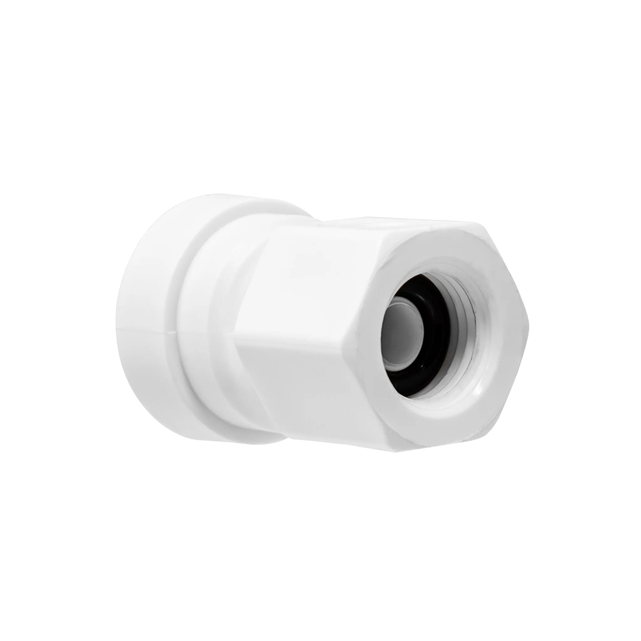 (FREE) 1/4" Quick Connect x 7/16" Comp Faucet Adapter Fitting. White, NSF certified.