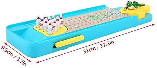 FunBlast Mini Table Top Bowling Game – Desktop Game for Kids & Adults, Duck Finger Bowling Game, Fun Indoor Finger Bowling Game for Boys & Girls, Family Board Game (Multicolor)